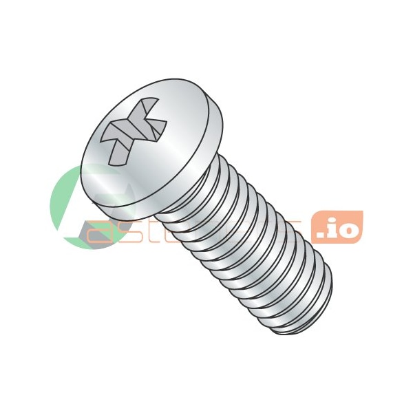 Newport Fasteners M5-0.80 x 6 mm Phillips Pan Machine Screw, Zinc Plated Steel, 2000 PK 188279 - main